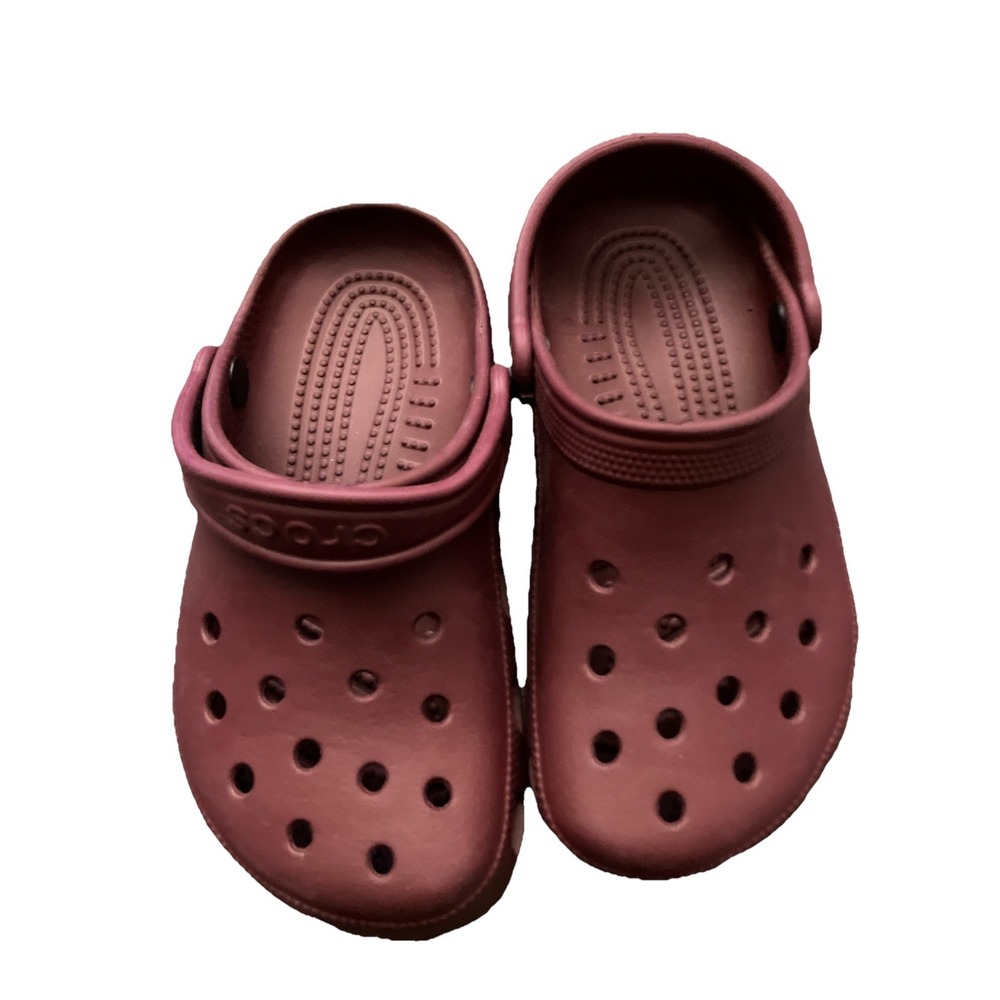 Crocs Classic Unisex Men's 2 Women's 4 Maroon Clogs Slip On Shoes